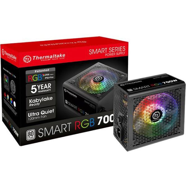 Thermaltake Smart RGB 700W 80 PLUS Certified Power Supply (SRP-0700NHSAW) - PakByte Computers 