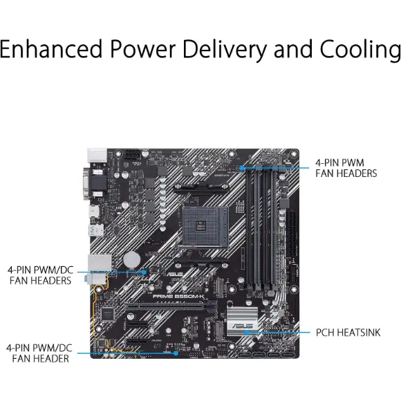 ASUS Prime B550M-K Micro-ATX Motherboard - PakByte Computers 