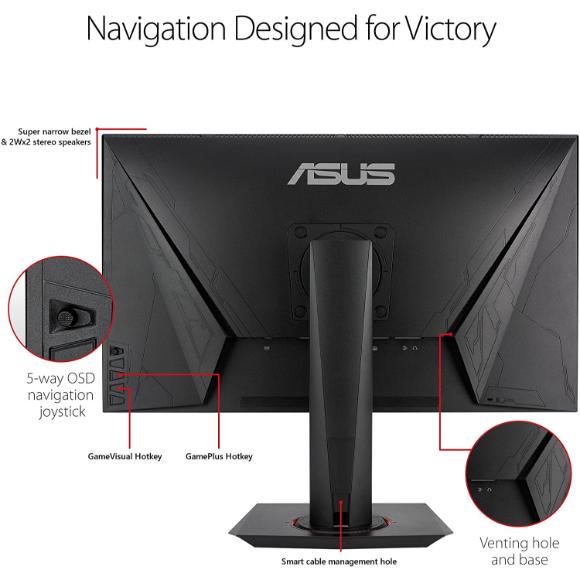 Asus VG278Q 27" Full HD 1080P 144Hz 1ms Eye Care G-Sync Compatible Adaptive Sync Gaming Monitor with DP HDMI DVI - PakByte Computers 