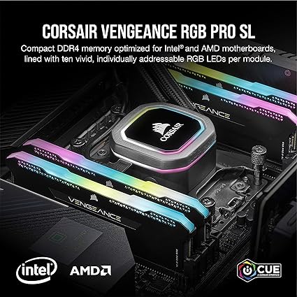 CORSAIR VENGEANCE RGB PRO SL DDR4 3600MHz 32GB (16GB X 2) BLACK - PakByte  