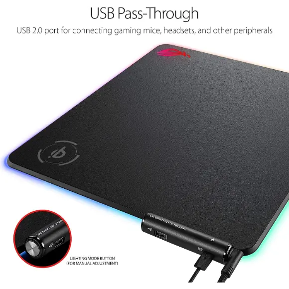 ASUS ROG Balteus Qi RGB Gaming Mouse Pad - PakByte Computers 