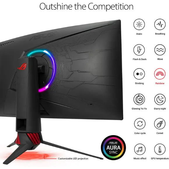 ASUS ROG Strix XG32VQ 31.5” 1440P Curved Gaming Monitor - QHD (2560 x 1440), 144Hz - Black - PakByte Computers 