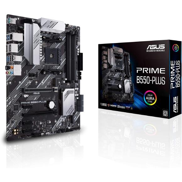 ASUS Prime B550-PLUS AMD AM4 Zen 3 Ryzen 5000 & 3rd Gen Ryzen ATX Motherboard - PakByte Computers 