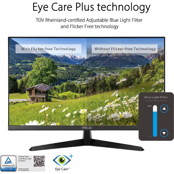 ASUS VY279HE 27" 75Hz FHD Gaming Monitor - PakByte Computers 