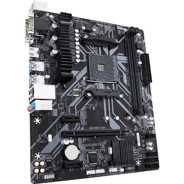 Gigabyte B450M S2H AMD B450 Ultra Durable Motherboard AM4 - PakByte Computers 