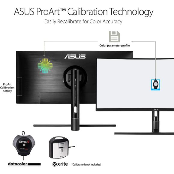 ASUS ProArt PA34VC 34" Curved Monitor Uwqhd 100Hz HDR-10 IPS Eye Care TB3 DP 1.2 HDMI 2.0B, Black - PakByte Computers 