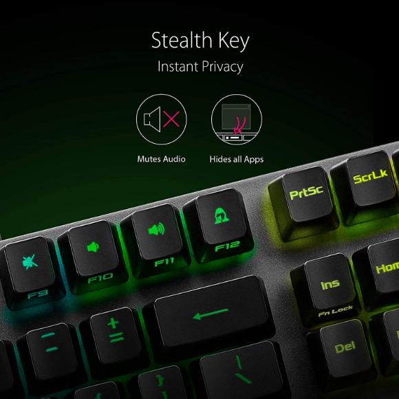 ASUS XA05 Mechanical Gaming Keyboard - ROG Strix Scope RX | Red Optical Mechanical Switches - PakByte Computers 