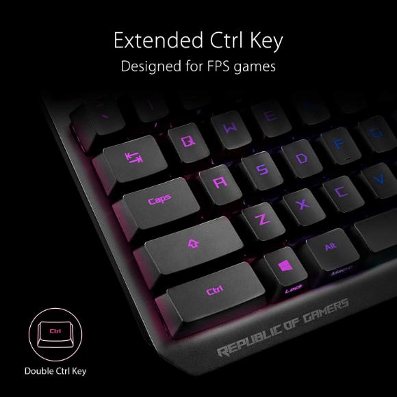 ASUS XA05 Mechanical Gaming Keyboard - ROG Strix Scope RX | Red Optical Mechanical Switches - PakByte Computers 