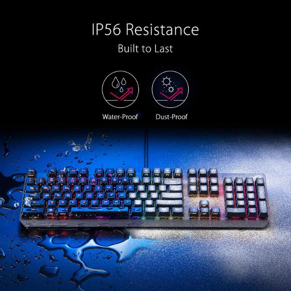 ASUS XA05 Mechanical Gaming Keyboard - ROG Strix Scope RX | Red Optical Mechanical Switches - PakByte Computers 
