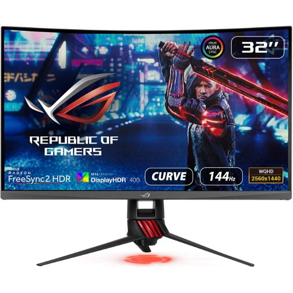 ASUS ROG STRIX Curved XG32VQR, 32 Inch (31.5 Inch) WQHD (2560 x 1440), VA, Up to 144 Hz, black - PakByte Computers 