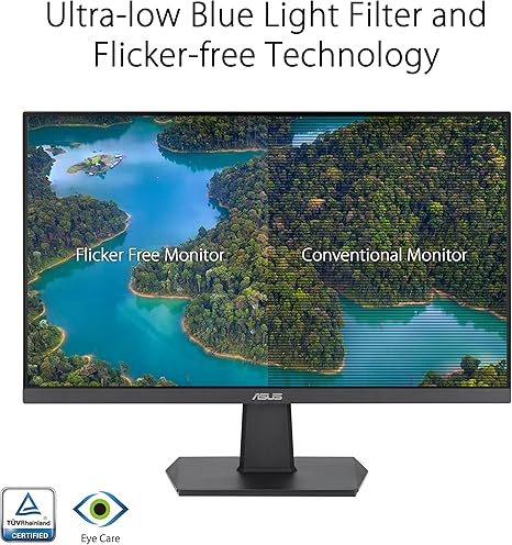 ASUS 27" VA27EHF 1080P 100Hz Full HD Frameless Monitor - Black - PakByte Computers 