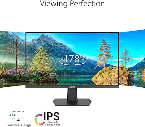 ASUS 27" VA27EHF 1080P 100Hz Full HD Frameless Monitor - Black - PakByte Computers 