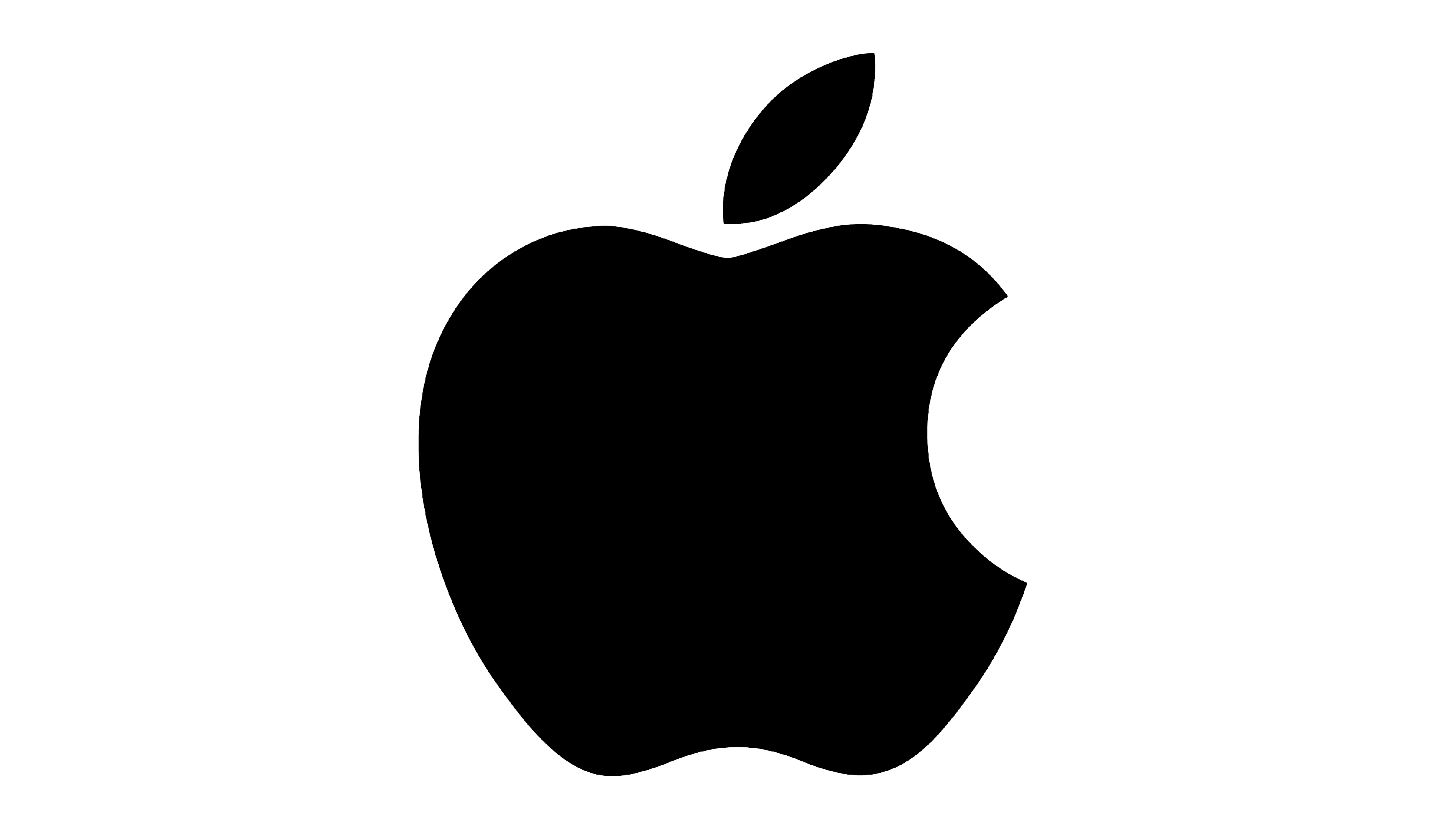 Apple logo, highlighting its sleek design and iconic form against a transparent backdrop