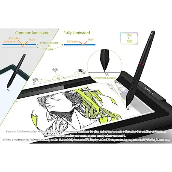 XP-PEN Artist 12 Pro 11.6" Drawing Tablet with Screen Pen Display Full-Laminated Graphics Tablet - PakByte Computers 