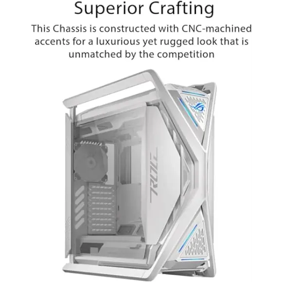 ASUS ROG Hyperion GR701 EATX Full-Tower Computer Casing - White - PakByte Computers 