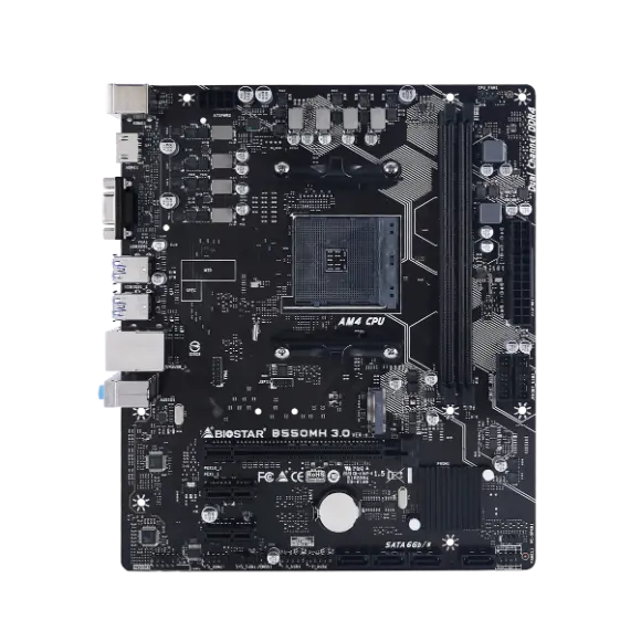 BIOSTAR B550MH AMD Motherboard - PakByte Computers 