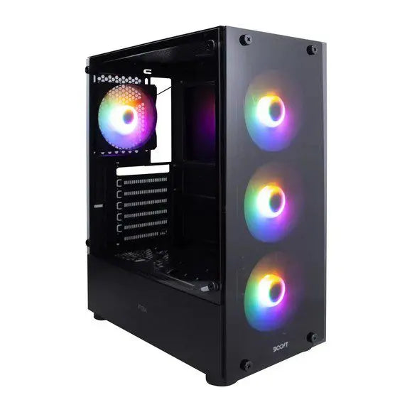 Boost Fox with 4 Fans ATX Gaming Case - Black - PakByte Computers 