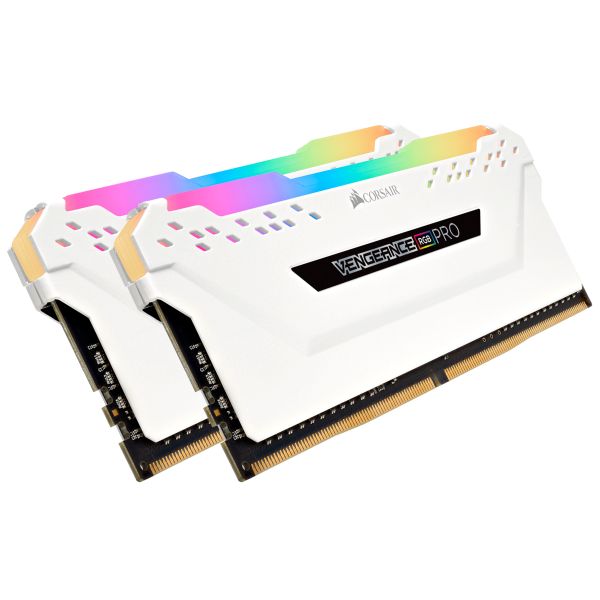 Corsair Vengeance RGB Pro 16GB (2x8GB) DDR4 3600 (PC4-28800) C18 Desktop Memory – White - PakByte Computers 