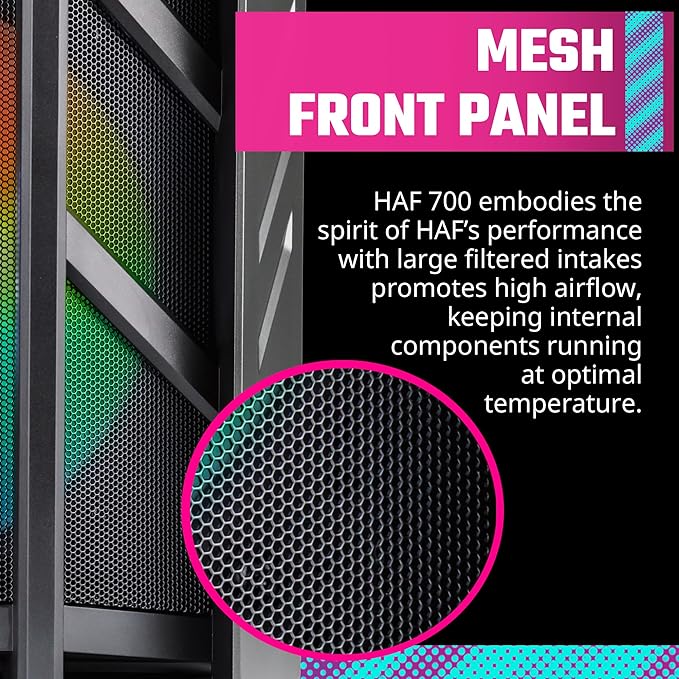 Cooler Master HAF 700 EVO ARGB Full-Tower ATX Case - Black (H700E-IGNN-S00) - PakByte Computers 