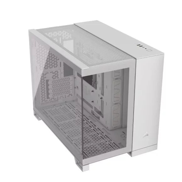 Corsair 2500X AIRFLOW Micro ATX Dual Chamber PC Case - White - PakByte Computers 