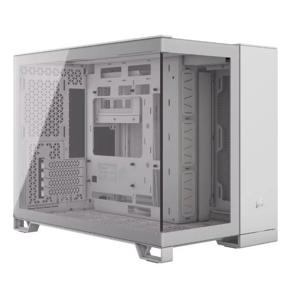 Corsair 2500X AIRFLOW Micro ATX Dual Chamber PC Case - White - PakByte Computers 