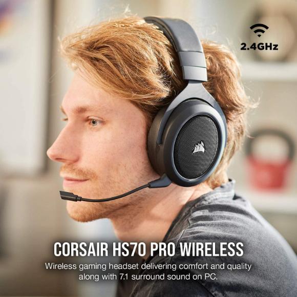 Corsair HS70 Pro Wireless Gaming Headset (Carbon) CS-CA-9011211-AP - PakByte Computers 