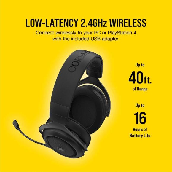 Corsair HS70 Pro Wireless Gaming Headset (Carbon) CS-CA-9011211-AP - PakByte Computers 