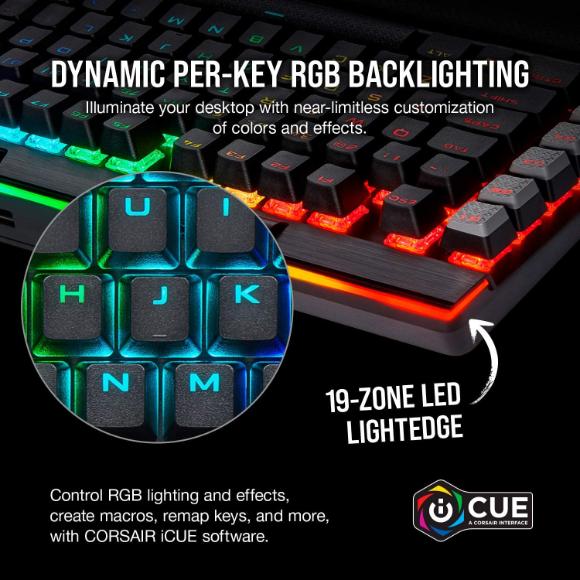 Corsair K95 RGB Platinum XT Mechanical Gaming Keyboard, Backlit RGB LED, Cherry MX RGB Blue, Black - PakByte Computers 