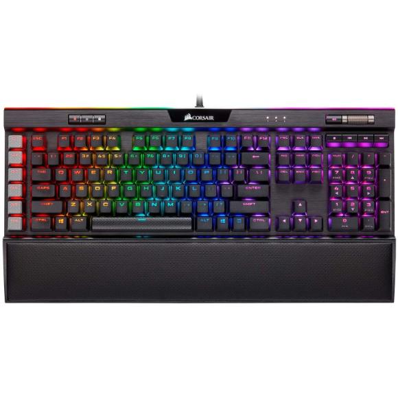 Corsair K95 RGB Platinum XT Mechanical Gaming Keyboard, Backlit RGB LED, Cherry MX RGB Blue, Black - PakByte Computers 