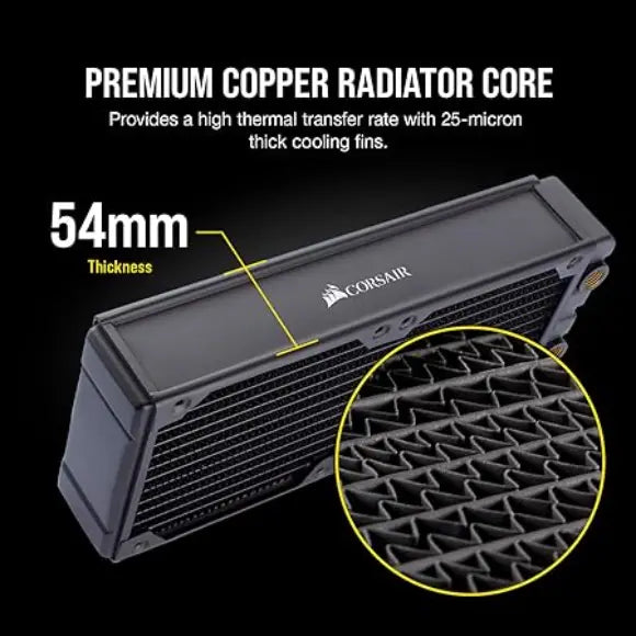 Corsair Hydro X Series XR7 240mm Water Cooling Radiator - Black - PakByte Computers 