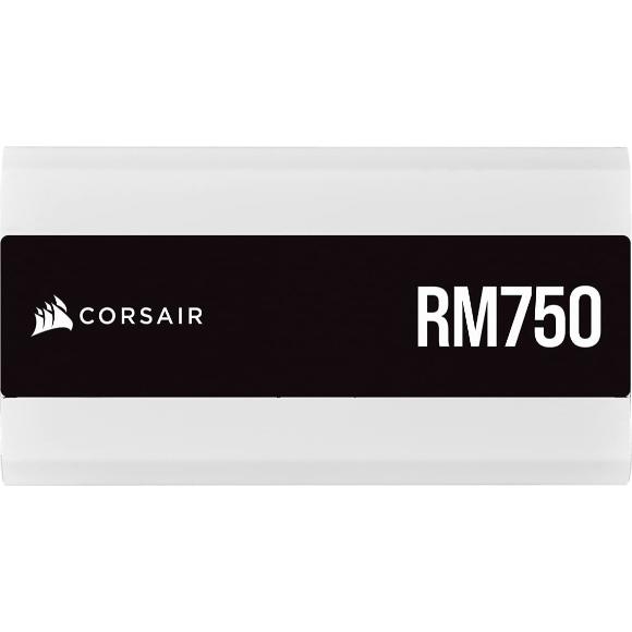 Corsair RM750 (2021), RM Series, 750 Watt 80 Plus Gold Fully Modular ATX Power Supply - White - PakByte Computers 