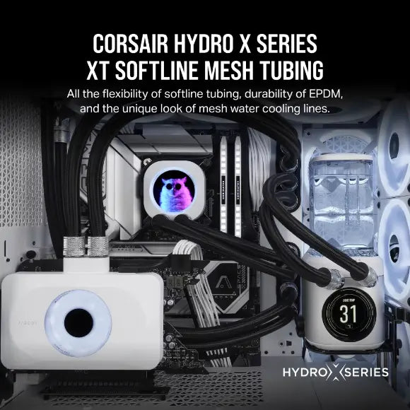 Hydro X Series XT Softline Mesh Tubing - Black - PakByte Computers 