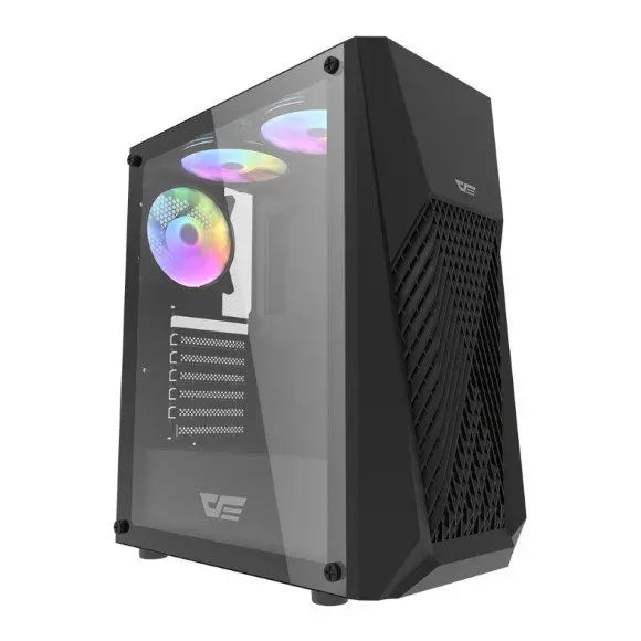 DarkFlash DK150 ATX With 3 ARGB Fans Gaming Case - Black - PakByte Computers 