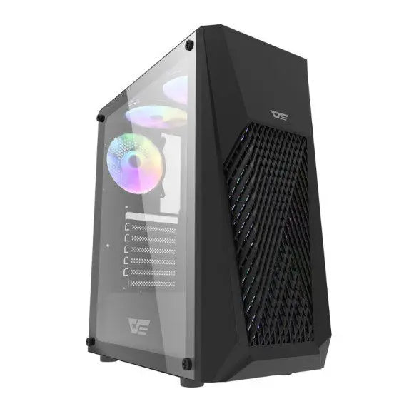 DarkFlash DK150 ATX With 3 ARGB Fans Gaming Case - Black - PakByte Computers 