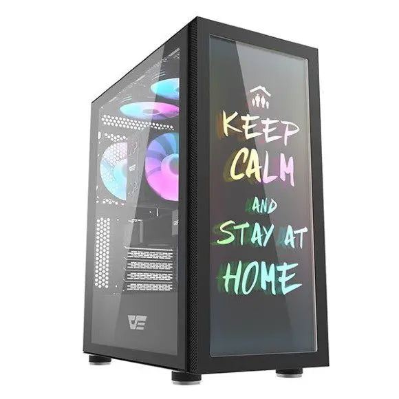 DarkFlash DK210 Graffiti ATX Gaming Case Black - PakByte Computers 