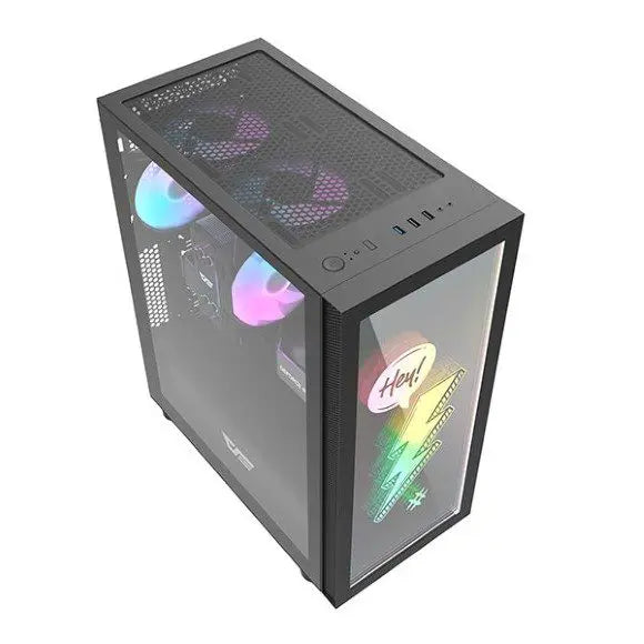 DarkFlash DK210 Graffiti ATX Gaming Case Black - PakByte Computers 