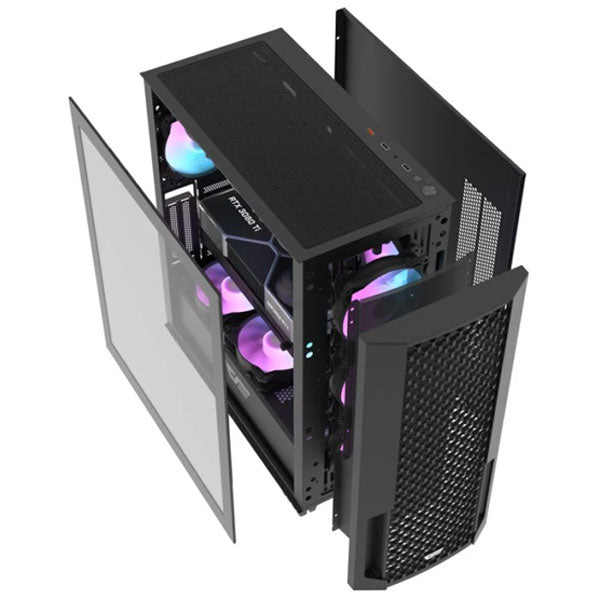 Darkflash DF2100 ATX Mid Tower Case 4x ARGB Fans – Black