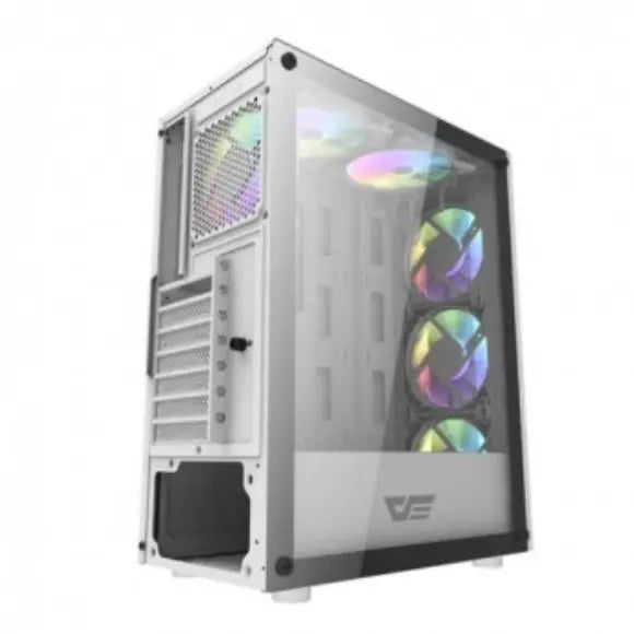 DarkFlash DK151 Mid-Tower ATX Case With 3 ARGB Fans - White - PakByte Computers 