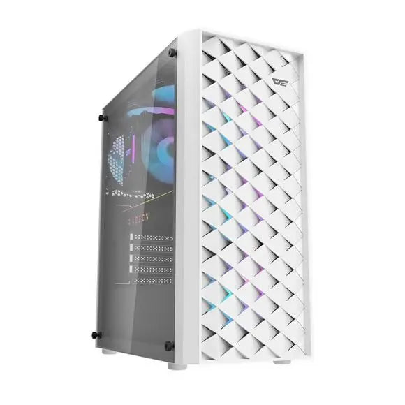 DarkFlash Aigo DK351 Gaming Case - White - PakByte Computers 