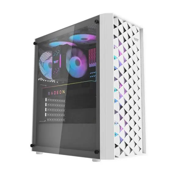 DarkFlash Aigo DK351 Gaming Case - White - PakByte Computers 