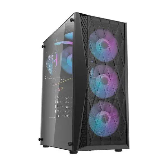 Darkflash DK352 ATX With 4 ARGB Fans Gaming Case - Black - PakByte Computers 