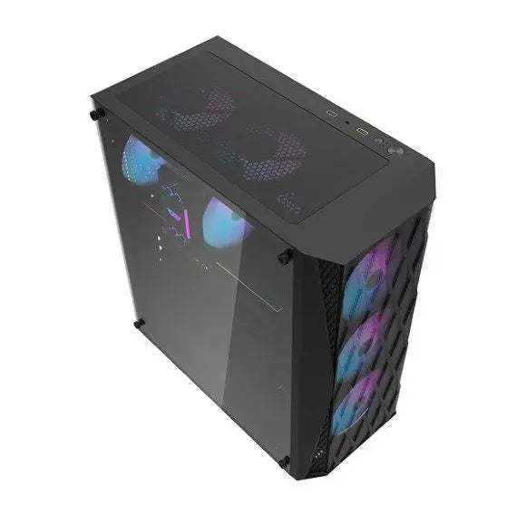 Darkflash DK352 ATX With 4 ARGB Fans Gaming Case - Black - PakByte Computers 