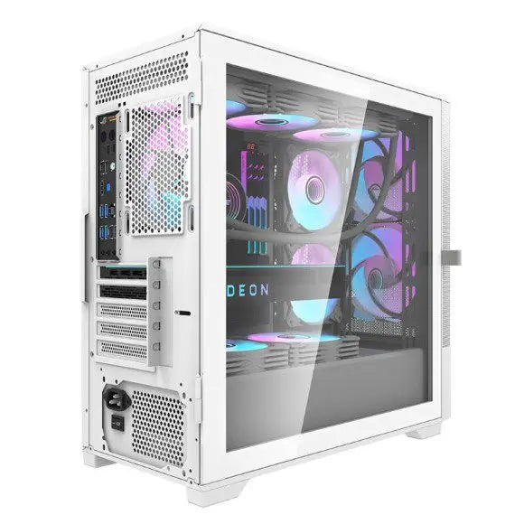 DarkFlash DK415 M-ATX PC Gaming Case - White - PakByte Computers 