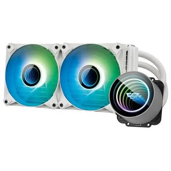 Darkflash DX240 V2 AIO Liquid Cooler - White - PakByte Computers 