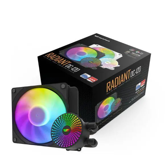 DarkFlash Radiant DC 120 ARGB AIO CPU Liquid Cooler - PakByte Computers 