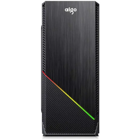 DarkFlash Aigo Rainbow-1 RGB Gaming Casing - Black - PakByte Computers 