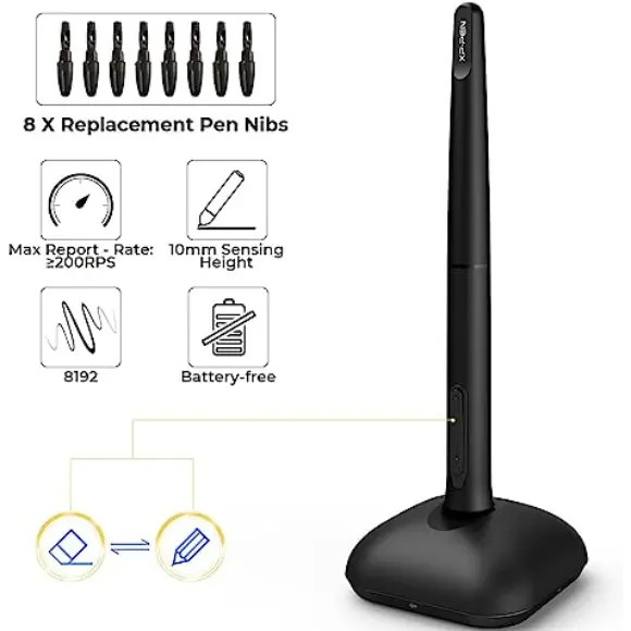 XP-PEN Deco 03 Graphics Drawing Tablet with Battery-Free Passive Stylus - PakByte Computers 