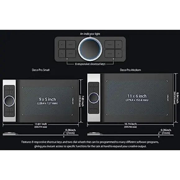 XP-PEN Deco Pro Medium 11x6" Graphics Drawing Ultrathin Digital Pen Tablet - PakByte Computers 
