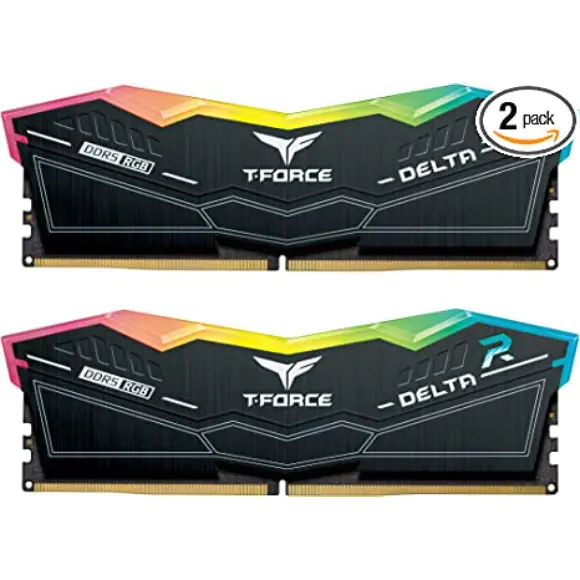 T-Force Delta RGB DDR5 5600 MHZ 32GB (16x2) Desktop Memory - Black - PakByte Computers 