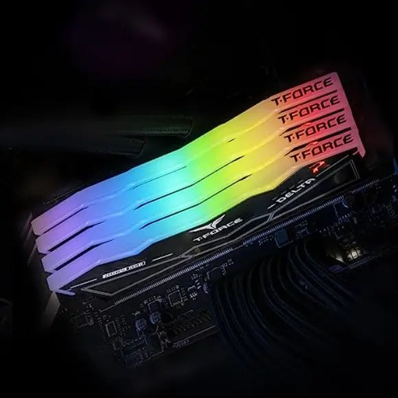 T-Force Delta RGB DDR5 5600 MHZ 32GB (16x2) Desktop Memory - Black - PakByte Computers 